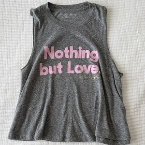 Spiritual Gangster Gray Tank with Pink Text